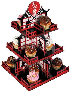 Ninja Cupcakes, Ninja Birthday Party, Karate Party, Ninja Theme, Asian Party