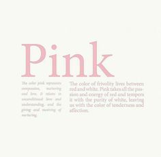 a pink poster with the words pink on it