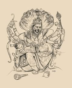 Narasimha Avatar Drawing, Narsimha God Sketch, Narashima Swamy Tattoo, Narashima Swamy Drawing, Narasimha Artwork, Lord Narasimha Tattoo, Lord Vishnu Drawing Pencil, Narsimha Drawing, Narasimha Sketch