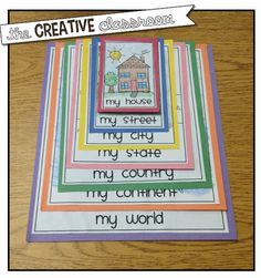 a classroom poster with the words, my house is my street and an image of a building