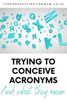 the cover of trying to conceive acronyms and what they mean