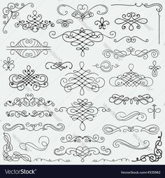 a bunch of different designs on a white background