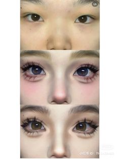 Cosplay Makeup Eyes, Makeup Layout, Cosplay Makeup Tutorial, Pale Makeup, Mekap Mata, Gyaru Makeup, Cute Eye Makeup, Doll Eye Makeup, Kawaii Makeup