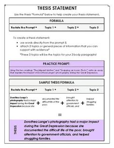 a text structure for an argument