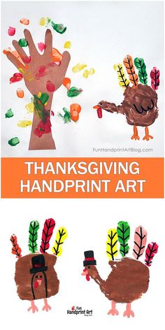 thanksgiving handprint art for kids to make