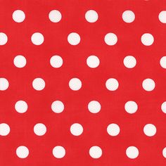 a red and white polka dot fabric