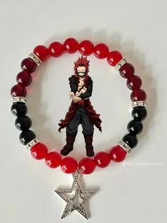 Kirishima star bracelet I found on tiktok Bracelet Inspo, Bracelets Patterns, Cosplay Tutorial