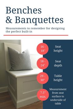 benches and banquets measurements to remember for designing the perfect built in seat height