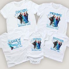 Frozen Family Shirts, Frozen Birthday Shirt, Elsa Birthday, Frozen Theme Party, Frozen Theme, Heat Press Vinyl, Frozen Party, Frozen Elsa, Frozen Birthday