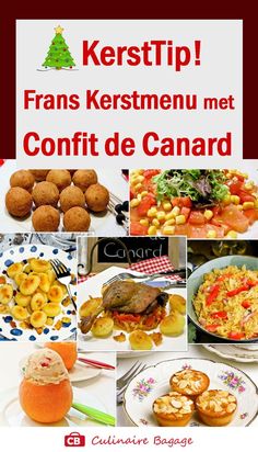 the cover of kerst tip frans kerstemenu met confit de canada