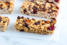 homemade granola bars are ready to be eaten