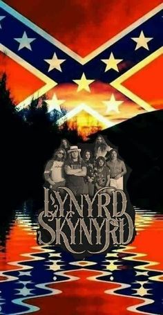 an image of the cover art for hybrid skynyrd's album, which is featured in red white and blue