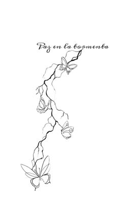 a black and white drawing of flowers with the words pos en la segmenta