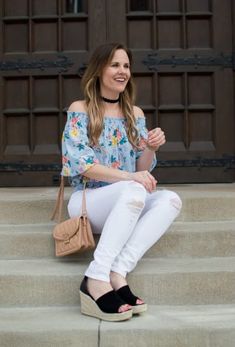 Preppy Outfit from theblueeyeddove with Lovers + Friends Tops, ROMWE Jeans, Missguided Sandals, Shoptiques Necklaces, Michael Kors Watches Casual Chic Spring, Steve Madden Wedges, Blue Eyed, Summer Outfit Inspiration, Preppy Outfit, Cute Summer Outfits