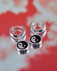 Surgical stainless steel hoops Hypoallergenic 10mm hoops 2 earrings (1 pair) Yin Yang Earrings, Yin To My Yang, Emo Jewelry, Spike Hoop Earrings, Dagger Earrings, Edgy Jewelry, Angel Earrings, Indie Jewelry, 2 Earrings