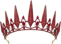 Amazon.com : SWEETV Red Tiara Crown for Women, Gothic Wedding Tiara for Bride,Queen Crown Diadem,Costume Hair Accessories for Birthday Prom Cosplay Party Halloween,Gothic Witch in Red : Beauty & Personal Care Red Tiara, Tiara For Bride, Gothic Witch, Halloween Gothic, Tiara Crown, Queen Crown, Gothic Wedding, Party Halloween