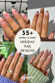 Looking for holiday nail inspo? These stunning holiday nails are everything you need for Christmas, New Year's, and beyond! From classic reds and greens to glittery accents, minimalist designs, and trendy winter nail art, these ideas work on almond, square, and oval shapes—no matter the length. Sleigh your festive look with chic, classy, and sparkly nail designs that scream holiday vibes! Save this pin for all the must-have Christmas and New Year's nail trends of 2024 and 2025. Holiday Nail Designs