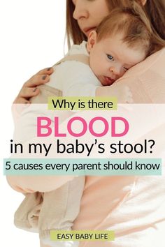 Found blood in your baby's stool? It's understandable to be concerned! Here are some common reasons for blood in a baby’s poop, what the color of the blood might indicate, what you can do next, and when to call the doctor.

Essential baby advice for new parents and first-time moms. The baby poop guide you need for baby health and to help baby poop without pain. Help Baby Poop, Baby Advice For New Parents, Infant Constipation Relief, Baby Poop Guide, Advice For New Parents, Baby Poop