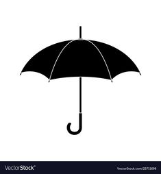 an umbrella icon in black on a white backgroung background eps1078