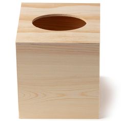 a wooden block with a hole in it