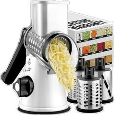 an image of a pasta maker being used to make noodles and other things in it