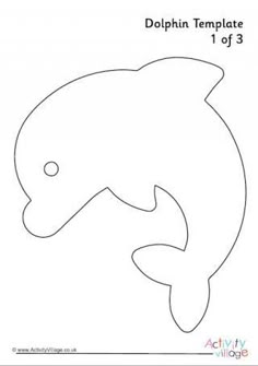 the dolphin is cut out from paper and ready to be colored