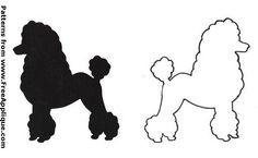 a black and white poodle cut out from paper