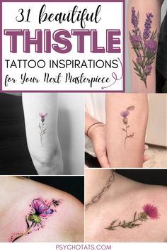 thistle tattoo Scottish Thistle Tattoos, Scotland Thistle Tattoo, Tiny Thistle Tattoo, Small Scottish Tattoos For Women, Scottish Thistle Tattoo Simple, Scottish Thistle Tattoo Delicate, Ladies Tattoo Design