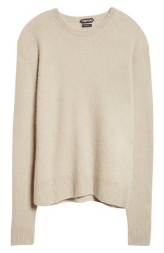 Dropped shoulders accentuate the relaxed look of this wardrobe-staple crewneck knit from a luxe blend of cashmere and silk. 25" length (size 48 EU) Crewneck Long sleeves with ribbed cuffs Ribbed hem 70% cashmere, 30% silk Dry clean Made in Italy Designer Clothing Silk And Cashmere, Luxury Crew Neck Fall Sweater, Luxury Crew Neck Sweater For Fall, Silk Sweater, Fabric Gift Bags, Fabric Gifts, Nordstrom Store, Free Fabric, Anniversary Sale