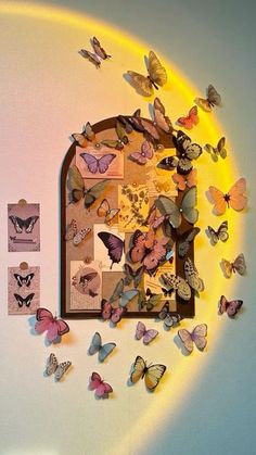 Butterfly Room Decor Aesthetic, Diy Dorm, Colorful Room Decor, Dorm Room Wall Decor, Girly Room Decor, Cool Room Designs, Diy Room Decor Videos, Easy Room Decor, Diy Room Decor For Teens