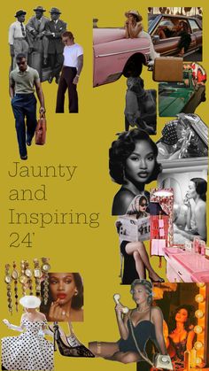 a collage of photos with the words,'jaunty and inspiring 24