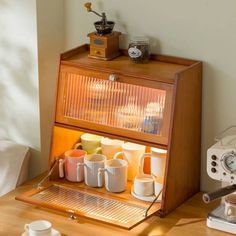 Retro Style Multipurpose Bamboo Storage Cabinet Drawer - A- Single Drawer 40cm wide