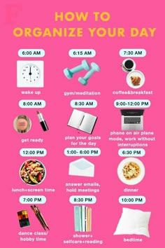 Haut Routine, Organize Your Day, Productive Day, How To Organize, روتين العناية بالبشرة