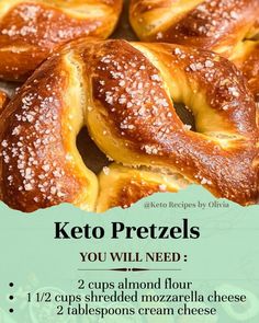 there is a poster with some pretzels on it