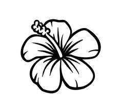 a black and white drawing of a flower