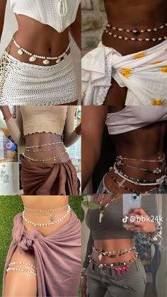 Beads For Waist Beads, Boho Waist Beads, Waist Jewelry Outfit, Earthy Waist Beads, Waist Bead Outfit, Waistbeads Aesthetics, Boho Black Women Aesthetic, Waist Beads Aesthetic