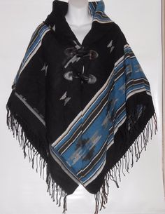 Claire's Ladies Shawl Collar Fringed Cape Wrap Poncho Black Multi O/S NWT Click to Enlarge Click to Enlarge Up for consideration from CLAIRE'S LADIES SHAWL COLLAR FRINGED CAPE WRAP PONCHO IN ONE SIZE FITS MOST (O/S) SHAWL COLLAR FRINGED TOGGLE BUTTONS CLOSURE ACRYLIC BLEND LINED 50" X 60" X 3" COLOR: BLACK MULTI SHAWL COLLAR FRINGED OUTER EDGE TWO (2) FAUX LEATHER TOGGLE BUTTON CLOSURE LINED 65% ACRYLIC - 35% POLYESTER HAND WASH - HANG TO DRY MEASUREMENTS: (ACCORDING TO THE TAG) 50" X 60" X 3" N Black Long Sleeve Poncho For Beach, Black Long Sleeve Beach Poncho, Black One Size Poncho For Beach, Black Beach Poncho One Size, Black One Size Beach Poncho, Black Shawl Poncho One Size, Black Shawl Poncho For The Beach, Black Shawl Poncho For Beach, Black Beach Poncho Shawl