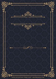 an ornate gold frame on a dark blue background