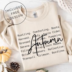 Autumn Words, Girly Png, Cozy Sweaters Autumn, Black Writing, Trendy Fall, Autumn Season, Tshirt Design, Design Png, Cozy Sweaters