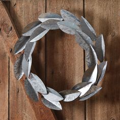 Metal Magnolia Wreath with lifelike magnolia leaves on a sturdy metal ring, perfect for adding farmhouse charm to any space. Casual Home Decor, Farmhouse Entryway, Magnolia Wreath, Wreath Farmhouse, Countryside House, Metal Wreath, Farmhouse Pillows, Hanging Pots, Farmhouse Wreath