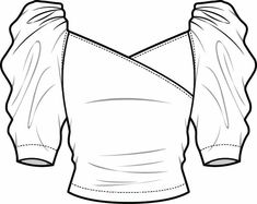 the front and back view of a women's top with long sleeves, as well as