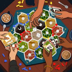 several people are playing a board game together