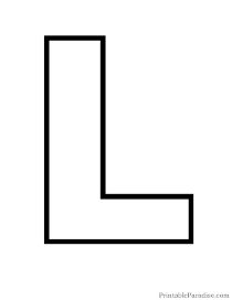 the letter l is shown in black and white