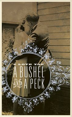 a bushel and apeck movie poster with an older couple kissing in front of a house