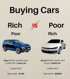 two different cars are shown in this graphic