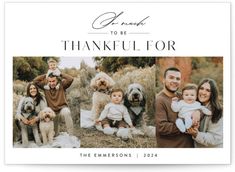 This chic Thanksgiving card features three photos and modern, elegant type. Thanksgiving Photos, Thanksgiving Card, Thanksgiving Cards, So Thankful, Holiday Wedding, Photo Cards, Thanksgiving