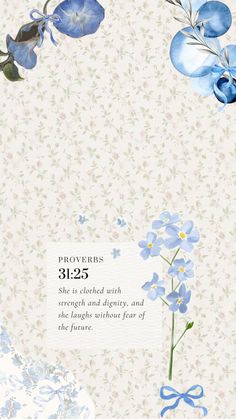 a blue flower on a white background with the words provers