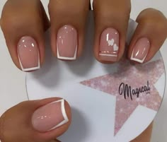 French Manicure Acrylic Nails, French Manicure Nails, Simple Gel Nails, Work Nails, Short Square Acrylic Nails, Short Acrylic Nails Designs, Square Acrylic Nails, Pretty Acrylic Nails, Fancy Nails