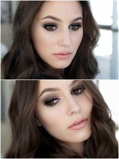 The Little Black Dress of Makeup – Smokey Eye Tutorial.  Using Stila Mind Palette & #houseoflashes Siren Lash. Lip is Tom Ford Nude Vanille Eyeshadow Look Tutorial, Makeup Smokey Eye, Makeup At Home, Makeup Smokey, Korean Makeup Look, Apply Eyeshadow, Cute Eyeshadow Looks, Formal Hair