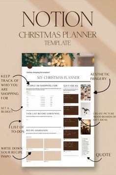 Are you stressed about the upcoming holiday season?  If so, this template is perfect for you! I made this template to help others organize their busy Christmas to-dos. In this template, you can record who you want to shop for, the progress of purchasing their gift, as well as set a budget per person. Not only that, but I also included a simple task list for the long list of thoughts you need to write down. For those who host a Christmas gathering, or just plan on making tasty treats during the h School To Do List Printable, Notion Christmas, School To Do List, Business Daily Planner, Notion Template Ideas, 2023 Minimalist, Branding Mood Board Inspiration, Shopping List Template, Life Planner Organization